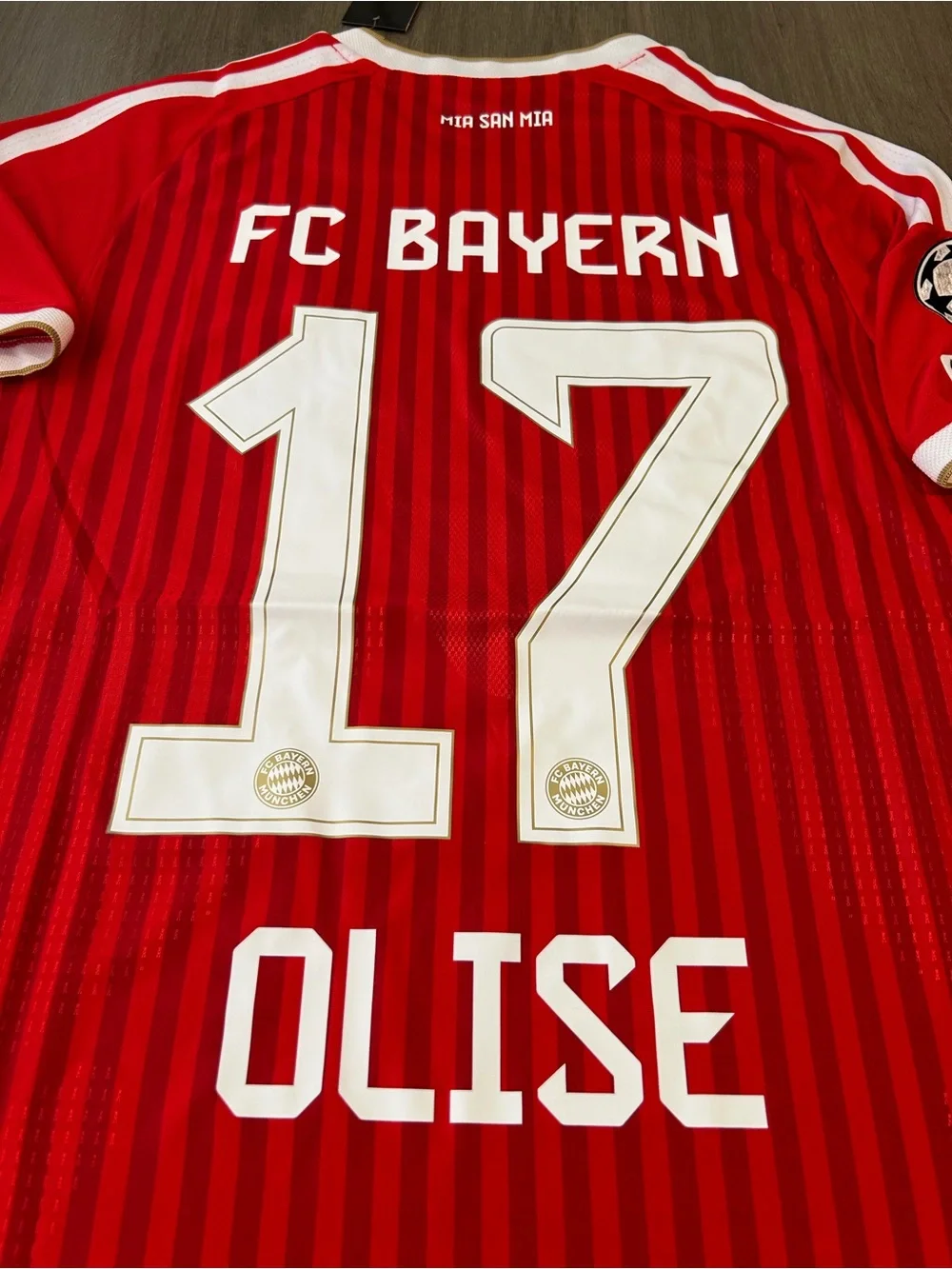 adidas FC Bayern Red #17 Olise Jersey